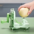 thumbnail image 1 of Ergonomic Handle Suction Cup Bottom Sharp Fruit Peeler 2 in 1 Hand Held Fruit Peeler Cutter Kitchen Accessories, 1 of 8