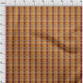 thumbnail image 3 of oneOone Silk Tabby Mustard Yellow Fabric Madras Check Craft Projects Decor Fabric Printed By The Yard 42 Inch Wide, 3 of 4