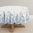 thumbnail image 1 of Spring Summer Tablecloth 60×60 Inch Round, Wild Flowers Floral Blue Washable Seasonal Table Cover for Party Picnic Dinner Decor, 1 of 6