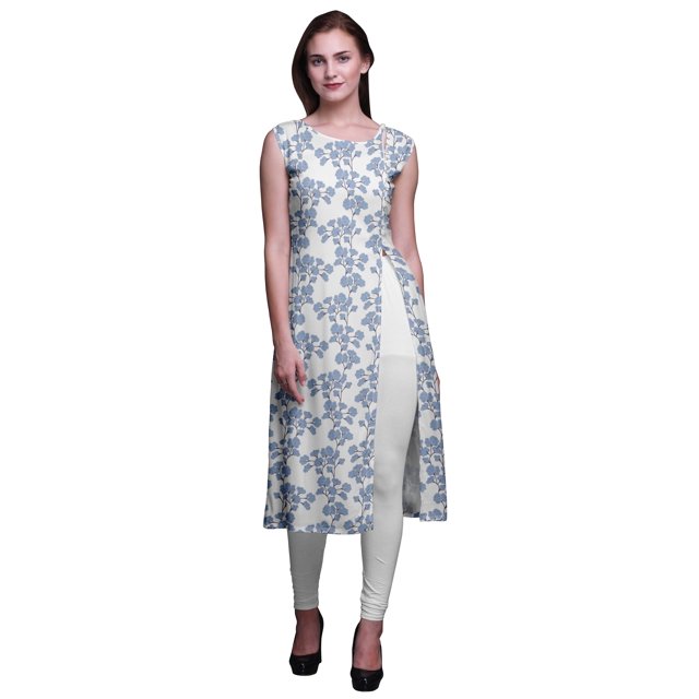 Bimba Kurta Imprimée Tenue d'Été Kurti pour Dames Tunique Droite Hauts Femmes