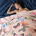 thumbnail image 5 of Maplenight All-Season Soft Brushed Full Cooling Comforter Cover for Hot Sleepers - Stylish, Durable & Breathable Bedding with Fresh Patterns, Machine Washable Pink, 5 of 5