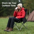 thumbnail image 4 of Halicool Heated Camping Chair, Oversized Heated Outdoor Chairs for Adults with 3 Heat Levels, Portable Folding Padded Chair for Camp, Lawn, Sports (Battery NOT Included), 4 of 5