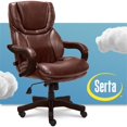 thumbnail image 2 of Scranton & Co Executive Office Chair in Brown Bonded Leather, 2 of 16