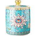 thumbnail image 1 of Enamel Ceramic Tea Caddy Tea Canister Tea Storage Container Tins Jar with Airtight Lid Water-proof Tank for Tea  Coffee  Herb  Sugar  Spice  Nuts, 1 of 3