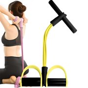 CLIQKWEN Resistance Bands with Handles & Foot Pedal - 4-in-1 Exercise Tubes for Yoga, Pilates, Home Gym - Portable Strength Trainer for Full Body Workout