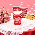 thumbnail image 1 of Gobelets en Papier Jetables de la Saint-Valentin Vaisselle de Boisson Rouge Festive pour Fête Usage à la Maison, 1 of 6