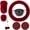 wineredsuit, variant on CHUANK 6 Piece Plush Car Accessories Set Plush Steering Wheel Cover Soft Fuzz Handbrake Gear Shift Cover Bling Mirror Ornament
