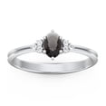 thumbnail image 2 of Birthstone Oval Ring with Shoulder Accents - Smokey Quartz (June), 2 of 5