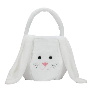 Yhmxh Cadeaux de Pâques Paniers de Pâques pour Enfants Oeufs de Pâques Personnalisés Panier de Pâques Lapin Panier de Pâques Personnalisé avec Poignées Sac d'Oeufs Moelleux Personnalisé Cadeaux pour Enfants Filles Bébés Tout-Petits Ados Panier d'Oeufs