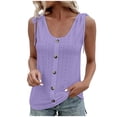 thumbnail image 1 of Cameland Débardeur à Encolure en U d'Été pour Femme, Mode, Uni, Décontracté, Style Caverne, Sans Manches, 1 of 7
