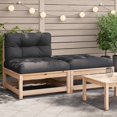 thumbnail image 1 of vidaXL Garden Sofa Armless with Cushions and Footstool, 1 of 5