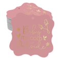 thumbnail image 1 of Inkdotpot Pack Of 100 Real Gold Foil Bracket Shape Paper Tags Baby It's Cold Outside Baby Shower Favor Hang Tags, 1 of 6