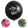 thumbnail image 1 of Birdeem Trousse de Révélation de Sexe, Ballons Noirs de 36 Po avec Confettis en Papier en Forme de Cœur pour Fête de Révélation de Sexe de Bébé, 1 of 1