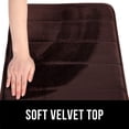 thumbnail image 2 of Memory Foam Bathroom Bath Rugs Absorbent Non-Slip Bath Rugs Washable Bath Mat - 40 x 120 cm, Brown, 2 of 7