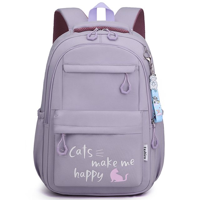 Bellella Boys Bookbag Multi Pockets Backpack Top Handle Waterproof Daypack Large Capacity Girls Multipurpose Zipper Kids Purple