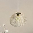 thumbnail image 1 of Rattan Lamp Shade Farmhouse Hanging Light Cover Retro Style Woven Lampshade, 1 of 10