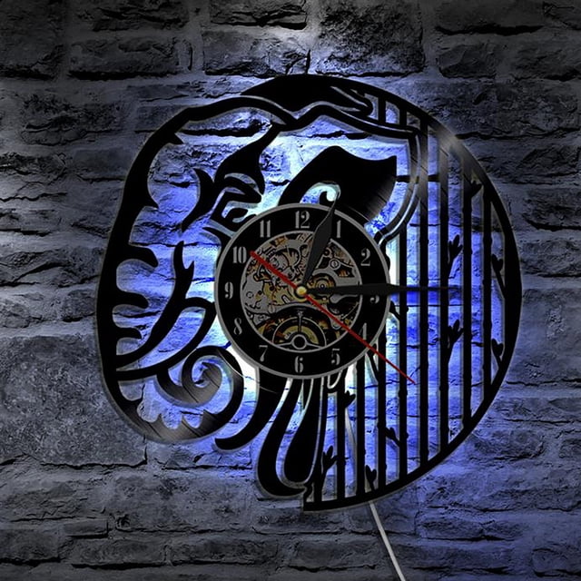 PEONAVET Wall Pendant Vinyl Record Wall Clock Wall Clock Led Night Light Wall Clock