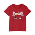 thumbnail image 2 of Rbaofujie T-Shirt d'Été pour Enfants avec Imprimé de Chat Dessin Animé, à Manches Courtes et Col Rond pour Garçons et Filles, 2 of 4