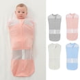 thumbnail image 2 of SNNROO Baby Swaddle Wearable Dual Zipper Cotton Parisarc Solid Sleep Sack  Kids Accessories, 2 of 8