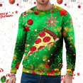 thumbnail image 4 of Ediodpoh T-Shirt de Sport à Col Rond pour Homme d'Hiver de Noël à Manches Courtes, Décontracté pour les Fêtes, T-Shirt de Sport à Col Rond, Chandail pour Homme Vert_001 TTG, 4 of 4