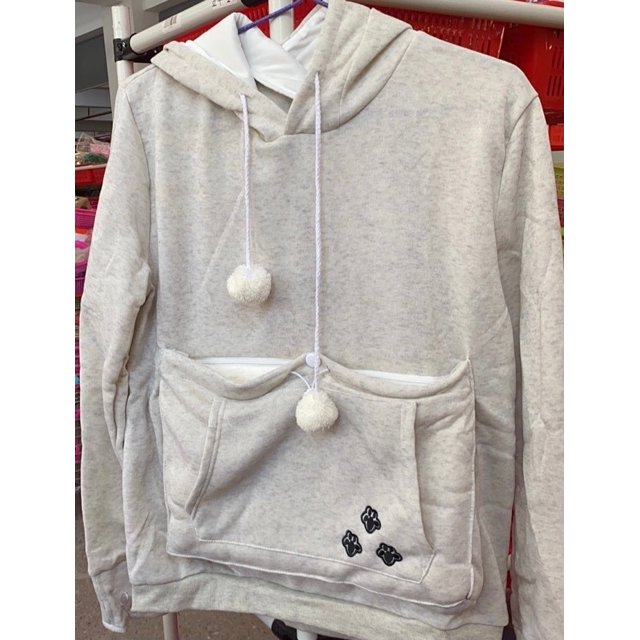 Cat lovers hoodies (grey, L)