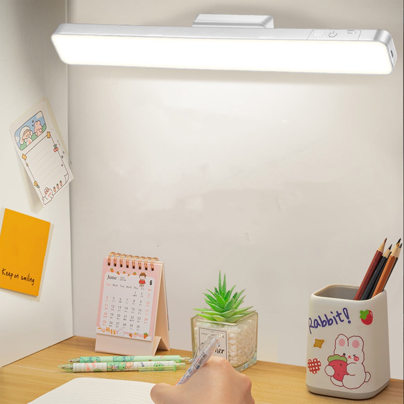 Yhmxh Desk Lamp Bedside Lamp Table Lamp Table Light Rechargeable Wireless Magnetic Desk Lamp Three Color Temperature Can Be Adjusted At Will Brightness Eye-care Lamps Wireless Desk Lamp