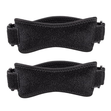 Lot de 2 Sangles Rotuliennes pour Genou, Attelle de Genou Ajustable Stabilisateur du Tendon Rotulien Bande de Soutien pour Soulagement de la Douleur au Genou, Genou pour Sauteurs, Noir