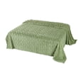 thumbnail image 2 of Czzoypi Double Sided Flannel Taffeta Blanket, Reversible Sofa Bed Throw for All Seasons, Conditioning Cover Nap Blanket with 9 Colors for Bedroom Living Room, Green, 2 of 2