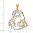 thumbnail image 2 of 14K et Rhodium Pendentif Cœur en Diamant K2553 (41mm x 31mm), 2 of 2
