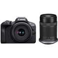 thumbnail image 2 of Canon EOS R100 Mirrorless Camera with 18-45mm and 55-210mm Lenses Kit (6052C022) + Filter Kit + Corel Photo Software + Bag + 2 x 64GB Card + 2 x LPE17 Battery + Charger + LED Light + More, 2 of 8