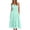 Mint Green, variant on Women's Sleeveless Dress, Summer Midi Dress in Cotton Linen, Casual V-Neck Hollow Out Beach Dress, Relaxed Knee-Length Dress for Vacation(核心词:Women's Sleeveless Dress, Summer Midi Dress)