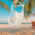 thumbnail image 2 of Hammock Chair Hanging Rope Swing with 2 Cushions  Anti-Slip Rings for Any Indoor or Outdoor Spaces, 2 of 8