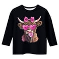 thumbnail image 4 of T-shirt de Mode pour Filles à Manches Raccourcies pour la Saint-Valentin. Noir 120/5 A-6 A, 4 of 4