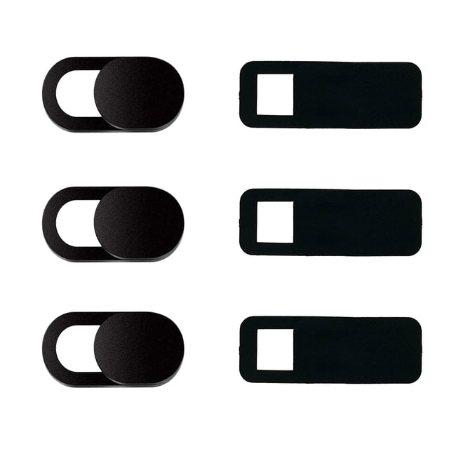 IllmTech - Webcam Covers, Ultra Thin Slider Web Camera Privacy Cover with Strong Adhesive, Protects Privacy for Most Laptops, Tablets, and Smartphones (6-Pack(O&R))