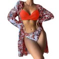 thumbnail image 1 of Birdeem Bikini Aguichant Imprimé pour Femmes, Ensemble de Maillot de Bain Trois Pièces Fendu, 1 of 4