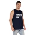 thumbnail image 2 of Inkmeso Printed Graphic World Okayest Dad€ T-Shirt For Mens Best Daddy Ever Gift T-Shirt, 2 of 7