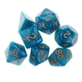thumbnail image 2 of Milaget 7 Pcs D4-D20 Dé Multicolore pour Jeu de Société Bleu Vert, 2 of 6