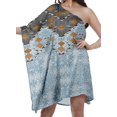 thumbnail image 3 of Moomaya Robe Maxi à une Épaule pour Femmes Imprimée Grande Taille Kaftan Robe de Plage, 3 of 6