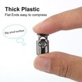 thumbnail image 3 of Unique Bargains 100 Pcs Verrou de Cordon à Ressort Attache de Cordon en Plastique Toggle à Trou Unique Curseurs Argent Noir, 3 of 7