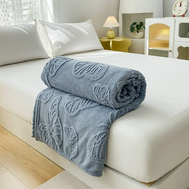 EIMELI Cooling Blankets for Hot Flashes Summer Lightweight Fleece Twin Soft Thin Cool Cool Blankets for Hot Sleepers Men Weighted Queen Size 39.37x59in Dark Gray