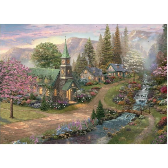 Ceaco Thomas Kinkade - Sunday Morning Chapel, 1000 Piece Puzzle