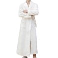 thumbnail image 1 of Gift TIMIFIS Mens Womens Robe Soft Plush Fleece Hooded Bathrobe, Full Length Long Warm Lounge Robe Spa Bath Robe with Hood pring/Summer, 1 of 5