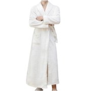 Gift TIMIFIS Mens Womens Robe Soft Plush Fleece Hooded Bathrobe, Full Length Long Warm Lounge Robe Spa Bath Robe with Hood pring/Summer