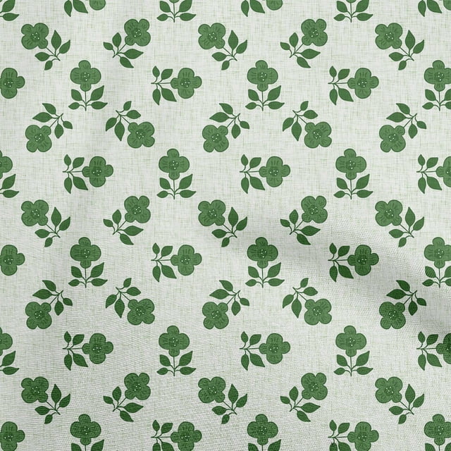 oneOone Cotton Poplin Mint Green Fabric Block Craft Projects Decor Fabric Printed By The Yard 56 Inch Wide-JE