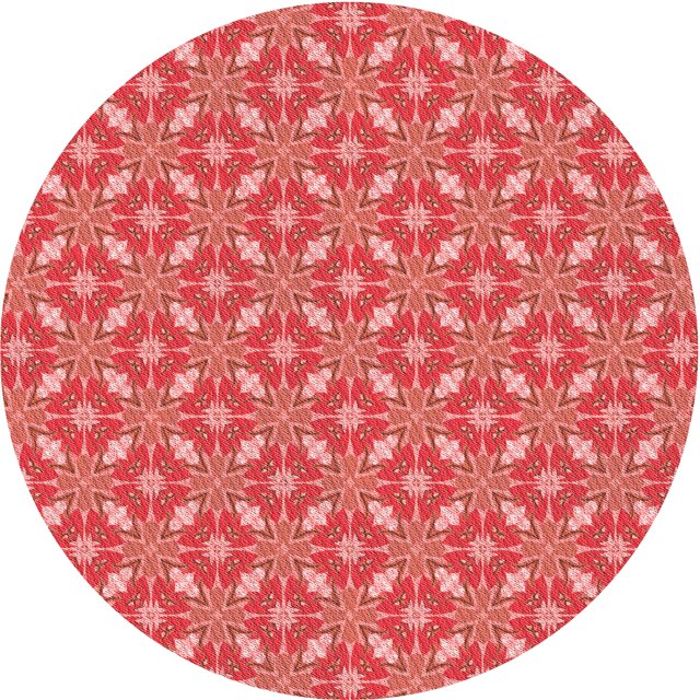 Ahgly Company Tapis d'Intérieur Ronds Transitionnels Rouges Lavables à la Machine, 8 Pieds Rond