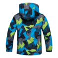 thumbnail image 2 of AAMILIFE Boys Waterproof Fleece Lined Jacket Color Block Windbreaker Hooded Coat, 2 of 4