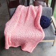thumbnail image 1 of Thick Crochet Chunky Cable Knit Blanket Beautiful Handmade Cover Yarn Wool Bulky Bed Spread Throw For Home Decor, 1 of 7