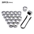 thumbnail image 3 of Xingzhi 20PCS/Set Car Wheel Nut Cap Exterior Decoration Replacement Auto Hub Screw Cover 17-21mm Anti-rust Automobile Nuts Rims Plating Silver 19mm, 3 of 8