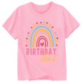 thumbnail image 3 of LUOGENLI T-Shirt pour Filles Filles Mode Décontractée Lettre Col Rond T-Shirt à Manches Courtes Haut Maxi Hauts Ensembles Filles Tenue 2 Pcs Boho 1-2 Ans, 3 of 3