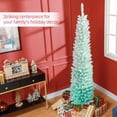 thumbnail image 4 of HOMCOM 7ft Slim Artificial Christmas Tree, Pencil Xmas Tree, Gradient Blue, 4 of 10